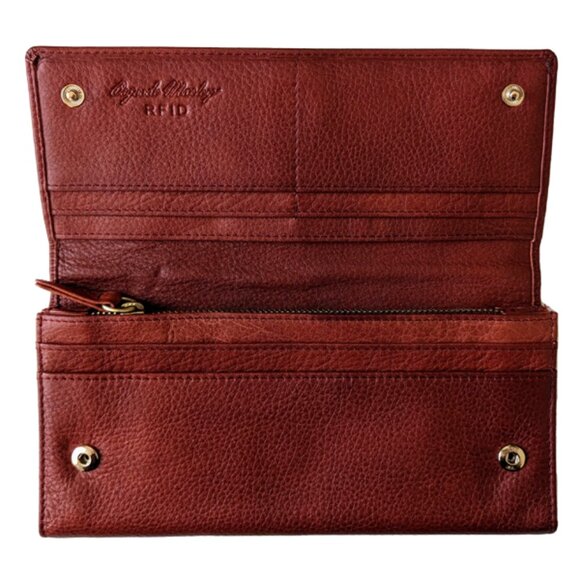 Osgoode Marley Leather Women's Long Wallet with Brass Snap New - Picture 12 of 13